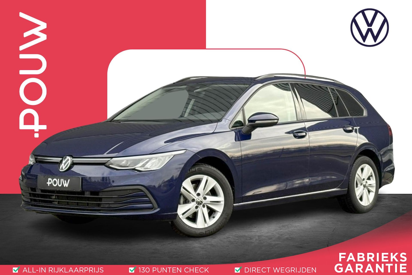 Volkswagen Golf Variant - 1.0 eTSI 115pk DSG Life | Navigatie | Getint Glas | Adaptive Cruise | DAB - AutoWereld.nl