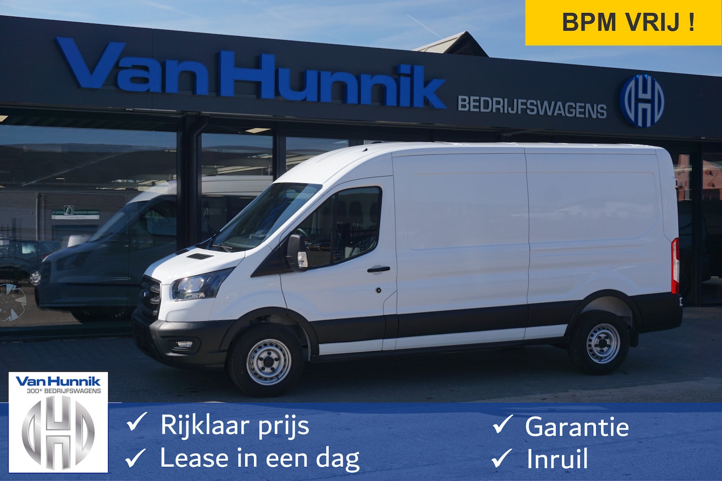 Ford Transit - 350L 105PK L3H2 BPM VRIJ!! Airco, PDC, Bluetooth! NR. J344* - AutoWereld.nl