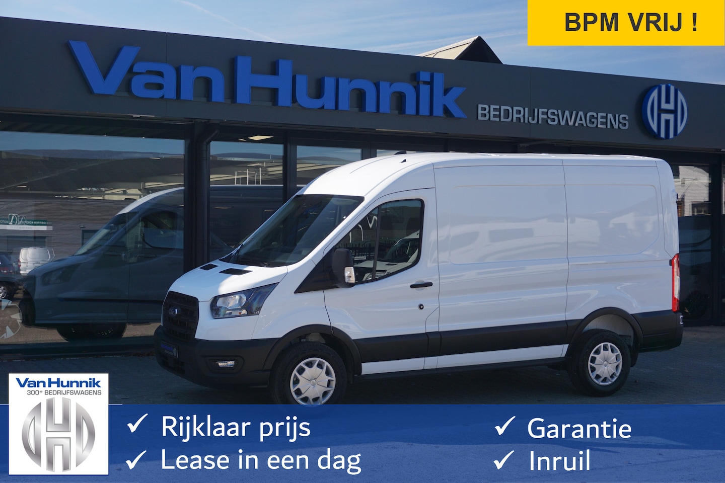 Ford Transit - 330M 105PK Trend L2H2 BPM VRIJ!! Airco, PDC, Bluetooth! NR. J340* - AutoWereld.nl