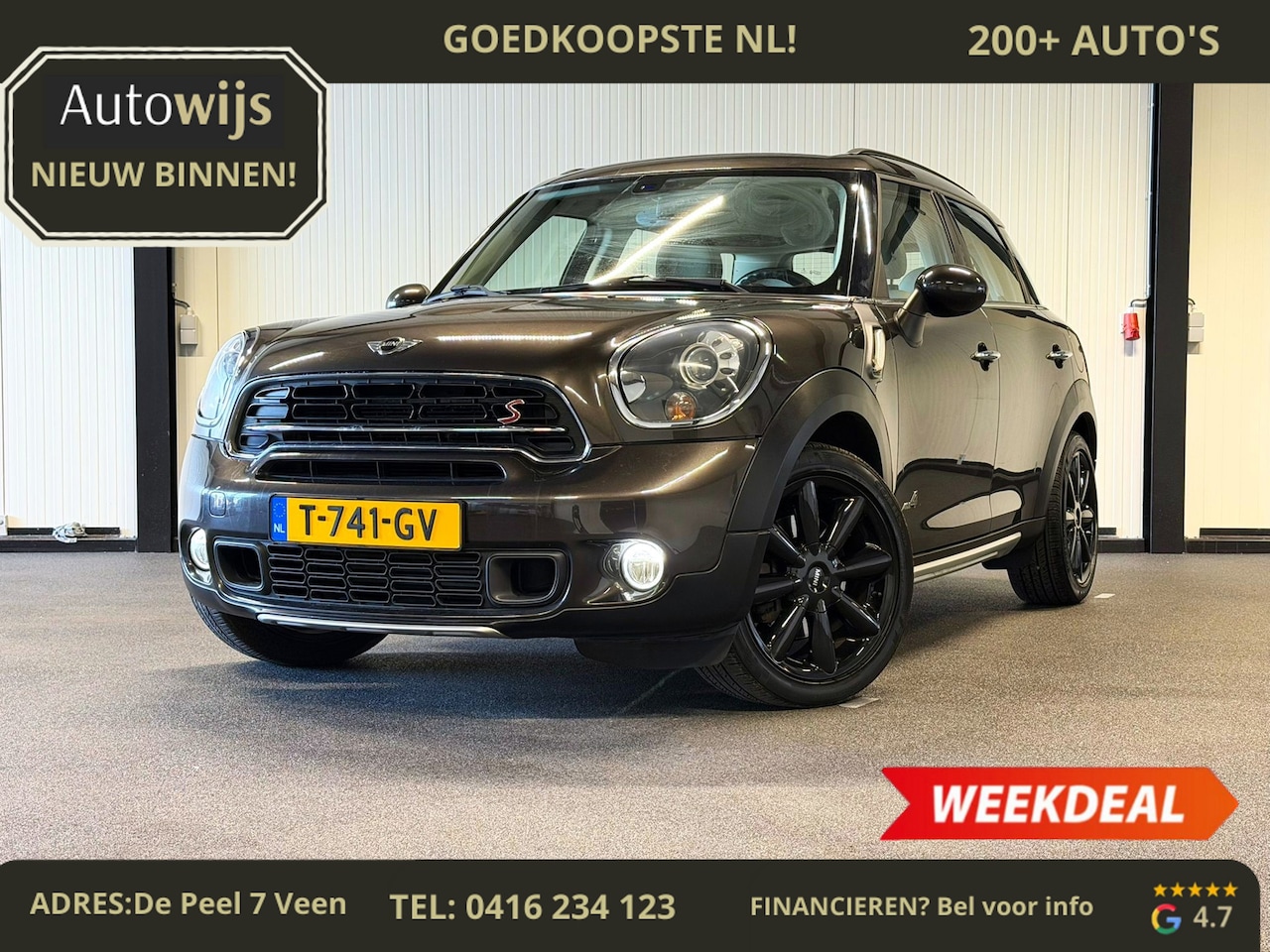 MINI Countryman - Mini 1.6 Cooper S ALL4|LEDER|PDC|NAVI|XENON|GOED ONDERHOUDEN - AutoWereld.nl