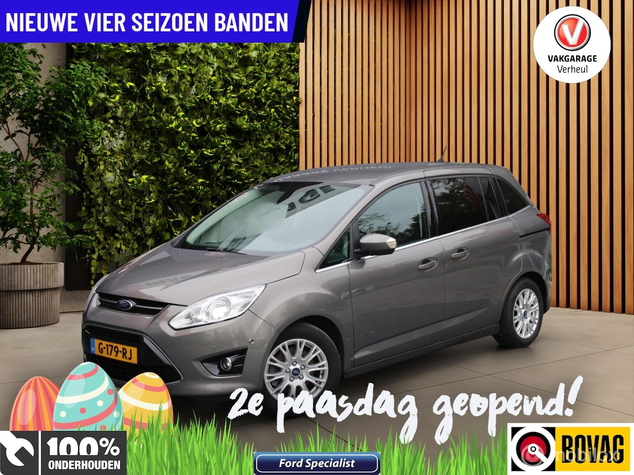 Ford Grand C-Max - 1.0 Ambiente|7 Zits|Navi|Trekhaak|Boekjes - AutoWereld.nl