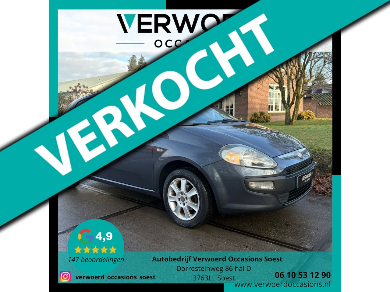 Fiat Punto Evo - 1.4 Dynamic|CRUISE CONTROL|AIRCO|BLUETOOTH|ISOFIX|NAP|NL-AUTO - AutoWereld.nl