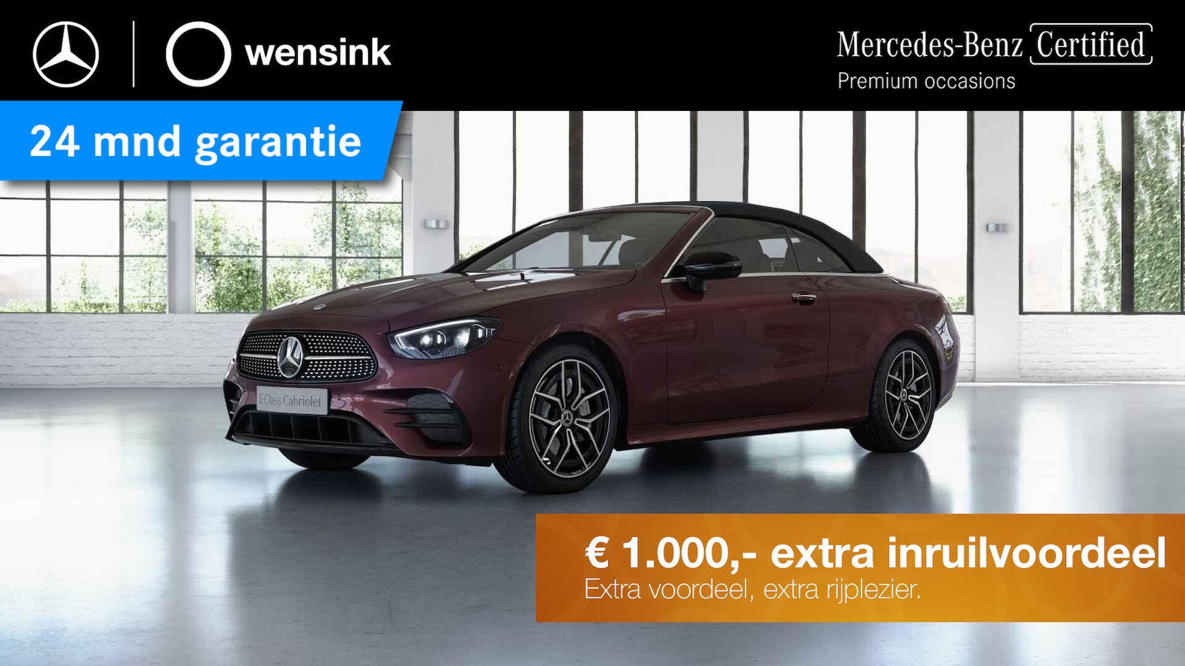 Mercedes-Benz E-klasse Cabrio - 200 AMG Line | Burmester | Airscarf | Multibeam | Keyless | Widescreen | Night | - AutoWereld.nl