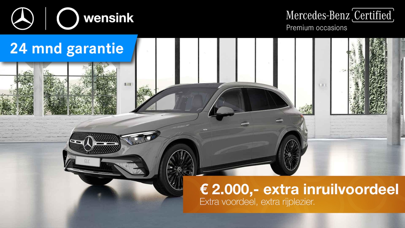Mercedes-Benz GLC-klasse - 300e 4MATIC AMG Line | MANUFAKTUR Alpin Grau | Panoramadak | Head up display | Trekhaak | - AutoWereld.nl