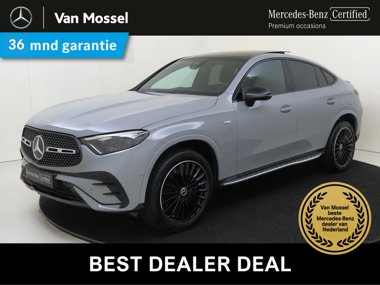 Mercedes-Benz GLC-klasse Coupé - 300e 4MATIC AMG Line Alpine Grey /Panoramadak /Burmester /20 Inch /Nightpakket /Elek Trekh - AutoWereld.nl