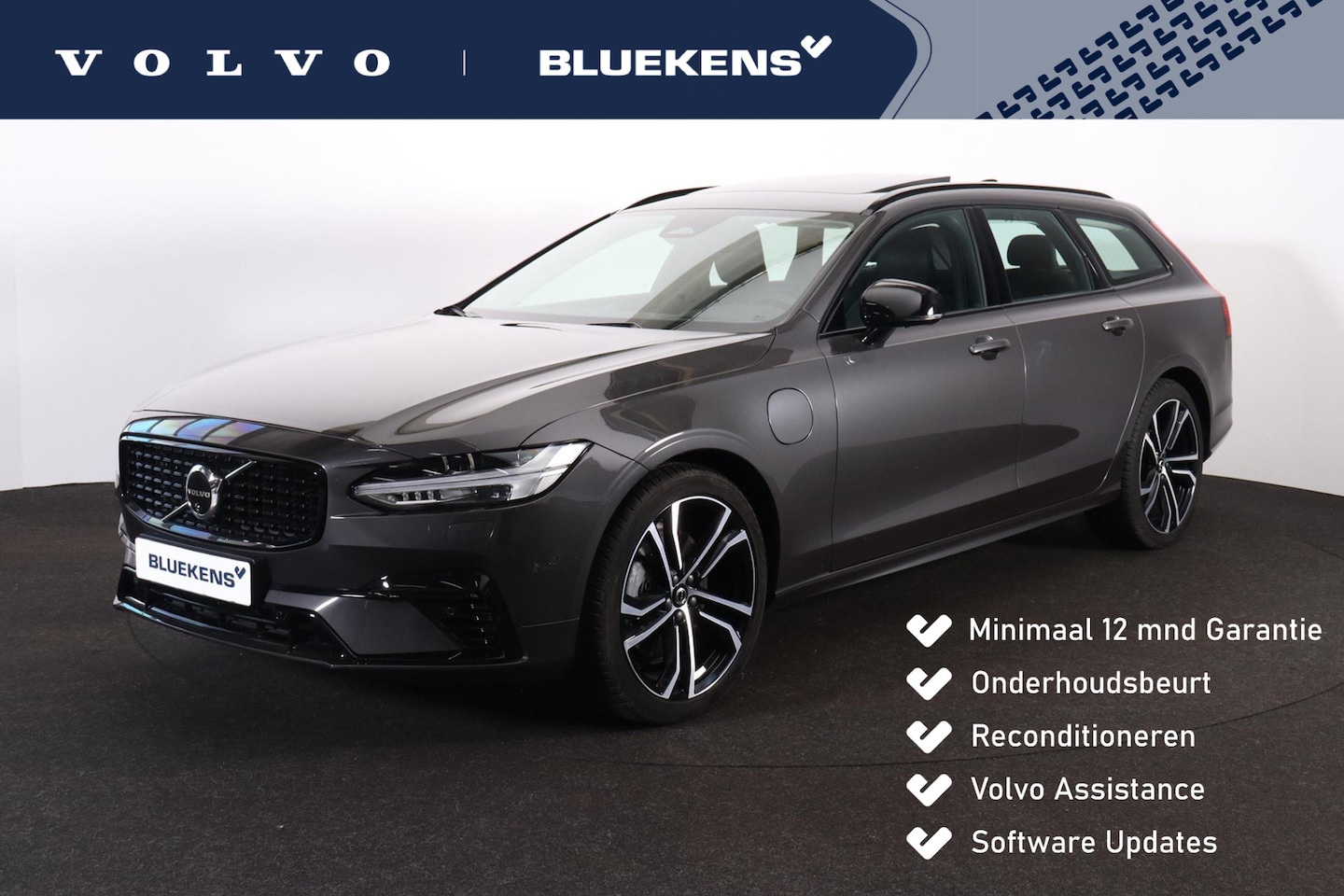 Volvo V90 - T8 Recharge AWD Ultra Dark - Luchtvering - Panorama/schuifdak - IntelliSafe Assist & Surro - AutoWereld.nl