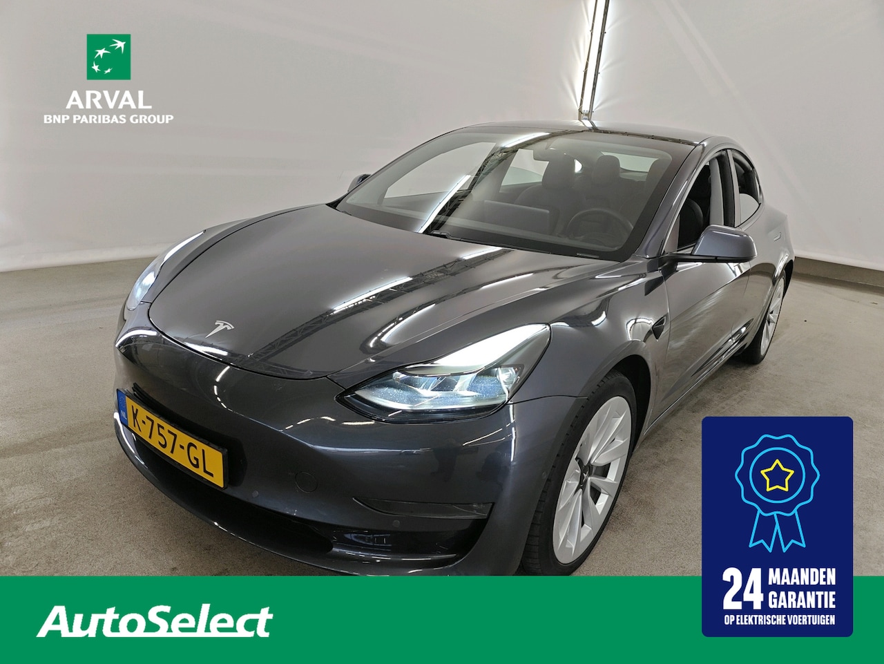 Tesla Model 3 - Long Range RWD Long Range AWD 75 kWh 351pk | SOH 93% | 24 maanden Bovag garantie | Zwart interieur | Face - AutoWereld.nl