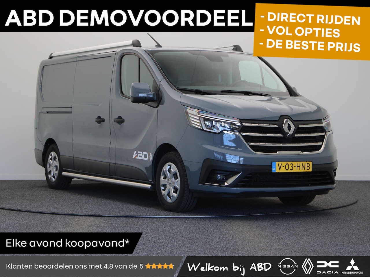 Renault Trafic E-Tech - T29 L2H1 Comfort 52 kWh | Roofrails | Sidebars | Parkeersensoren rondom | Achteruitrijcame - AutoWereld.nl