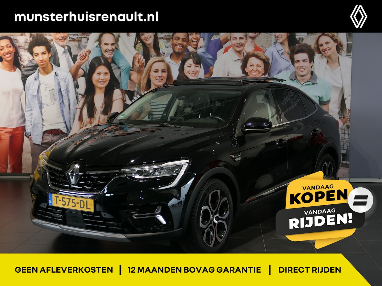 Renault Arkana - 1.3 mild hybrid 160 techno - Schuif/kanteldak - Adaptive cruise - Elektrische stoelen - St - AutoWereld.nl