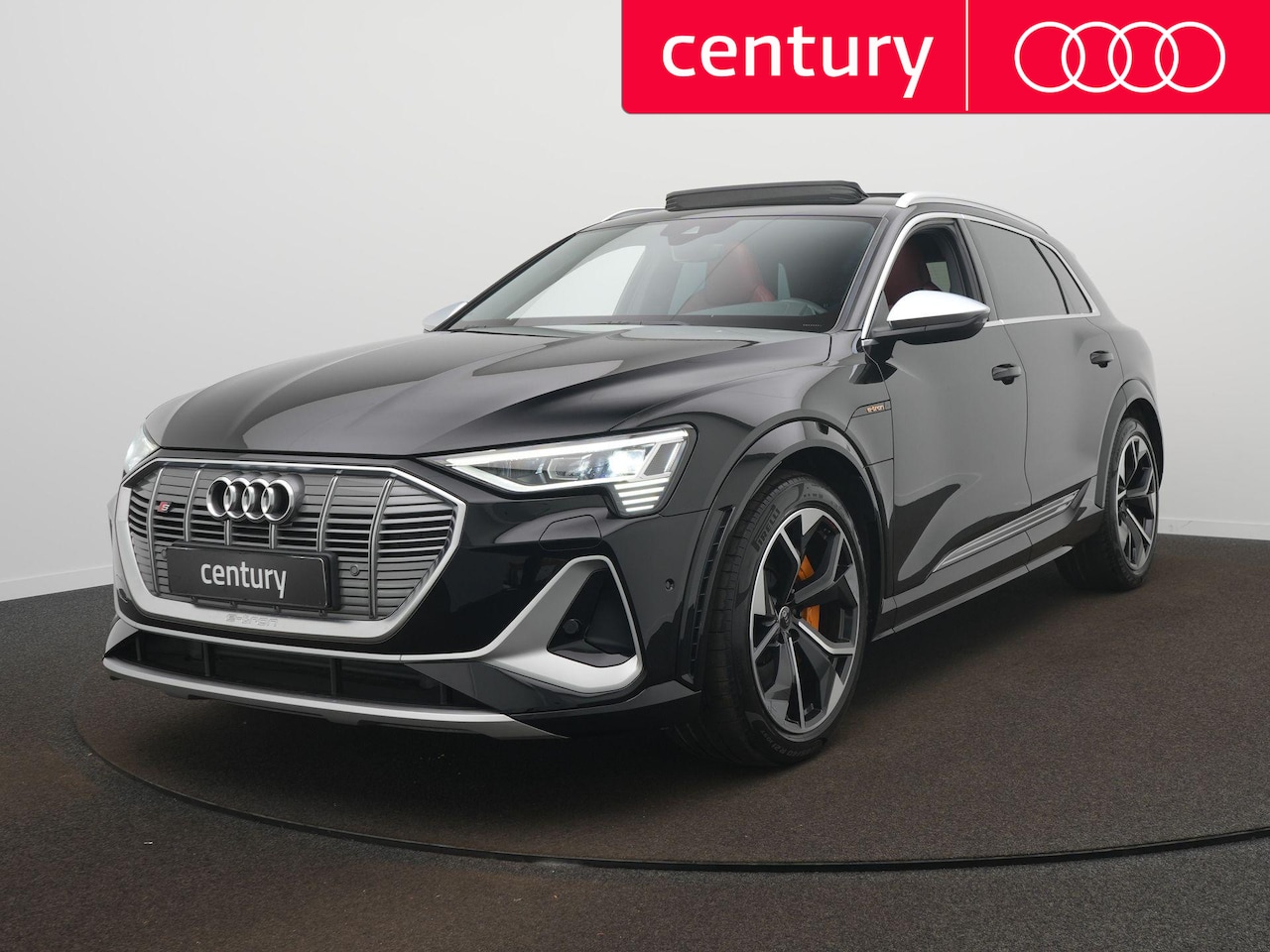 Audi e-tron - S quattro 95 kWh 503PK | Panodak | RS-Stoelen | Rood-Leder | B&O - AutoWereld.nl