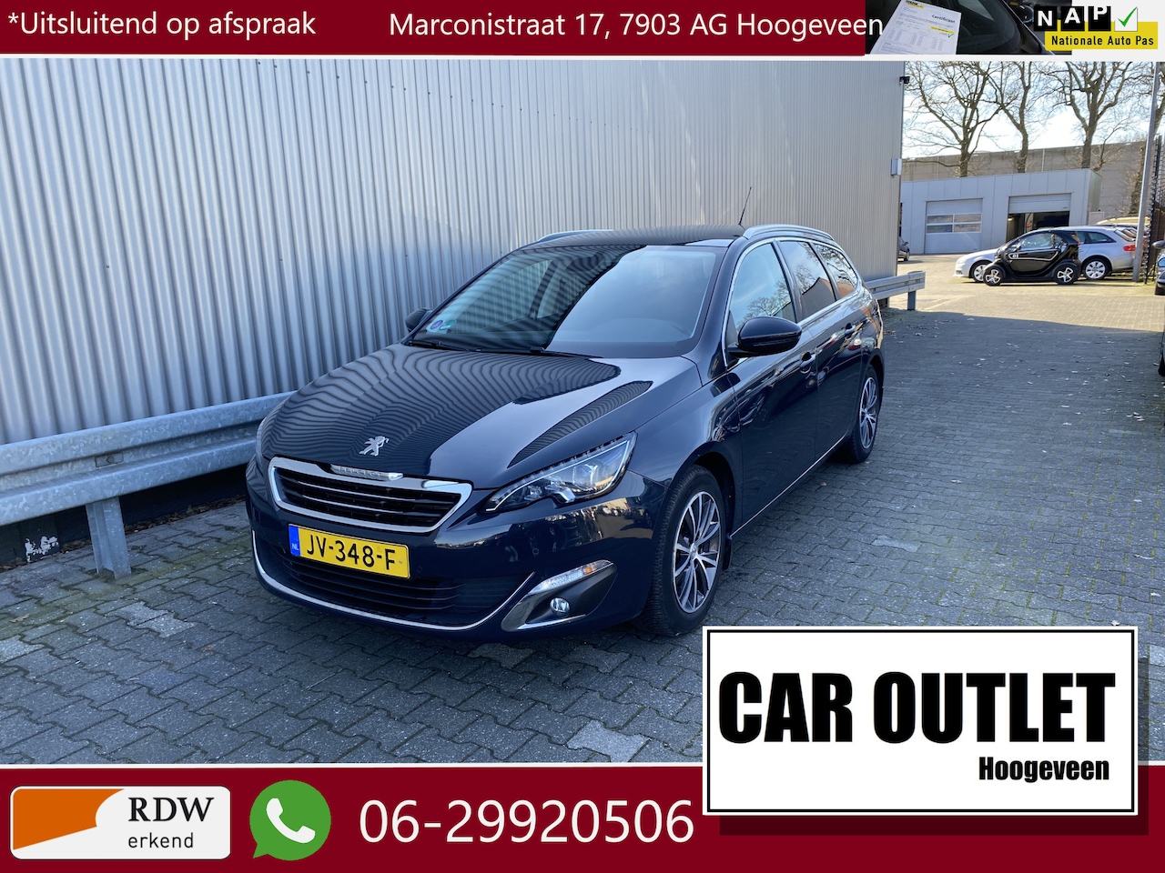 Peugeot 308 SW - 1.2 PureTech Blue Lease Premium AUTOMAAT, Clima, Pano, Navi, CC, Multimediaschermen achter - AutoWereld.nl