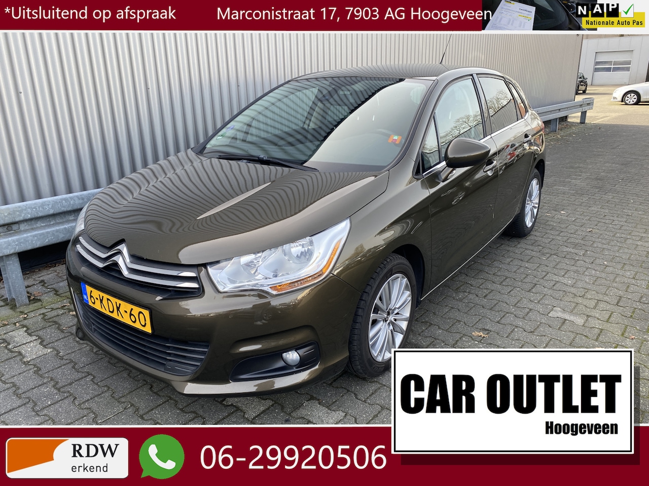 Citroën C4 - 1.6 VTi Collection 145Dkm NAP, Clima, Navi, CC, PDC, LM, – Inruil Mogelijk – - AutoWereld.nl
