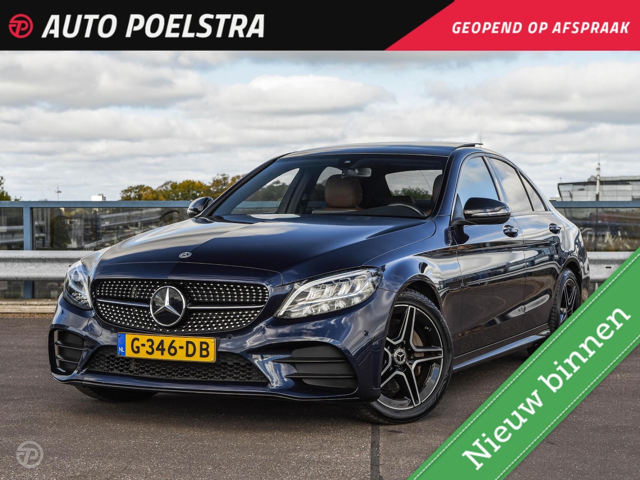 Mercedes-Benz C-klasse - 160 Business Solution AMG | Panoramadak | Leder | LED | Night Edition | Stoelverwarming | - AutoWereld.nl