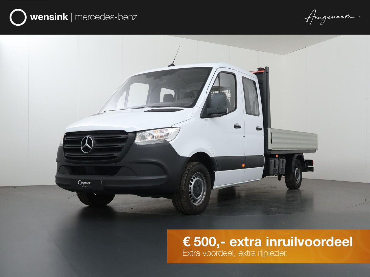 Mercedes-Benz Sprinter - 314 CDI | L3 | Dubbele Cabine | Open laadbak |7-Pe 7-Persoons | Trekhaak | Kunstlederen Be - AutoWereld.nl