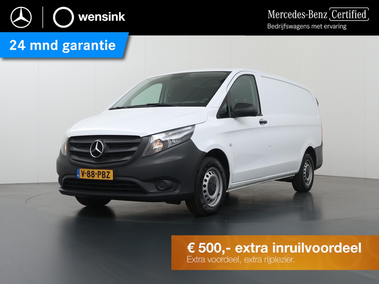 Mercedes-Benz Vito - 110 CDI | Lang L2 | 3-zits | Airco | Cruise Control | Navigatie | Bluetooth | Certified - AutoWereld.nl