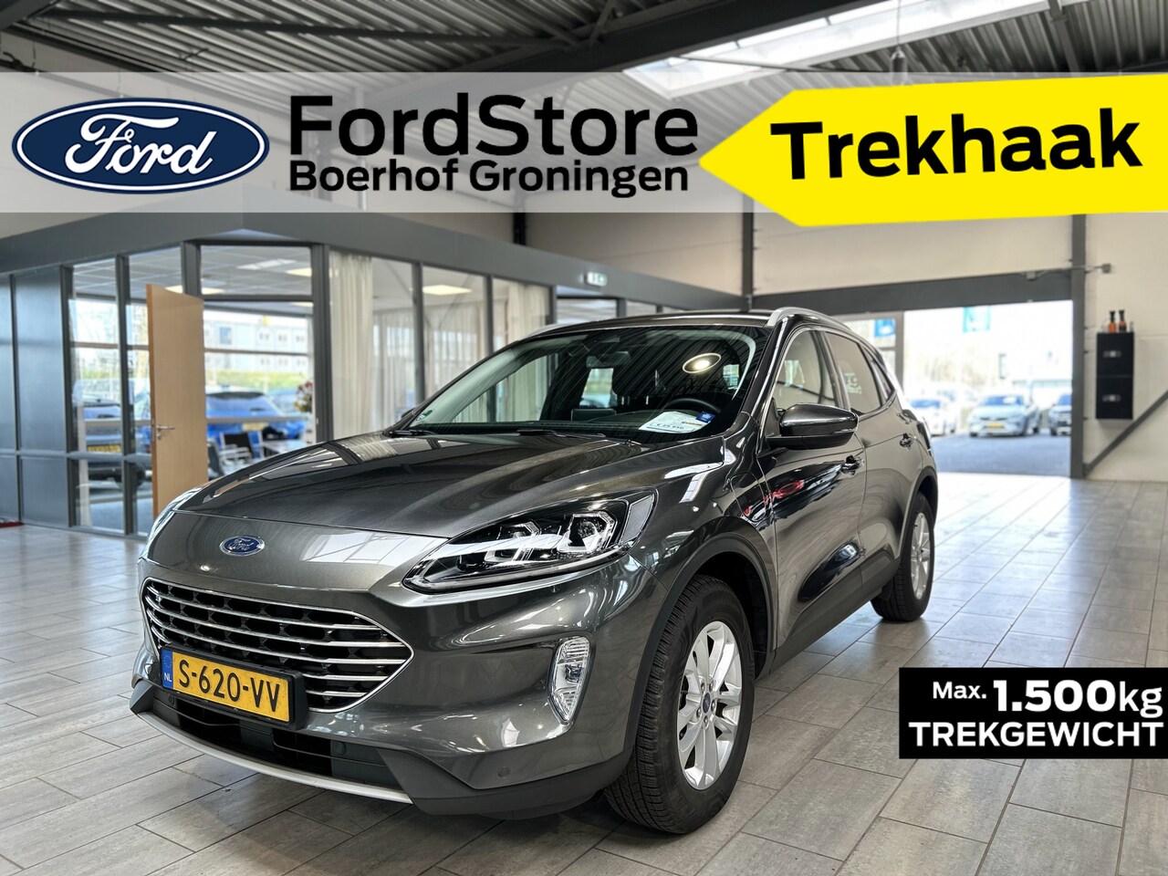 Ford Kuga - 2.5 PHEV 225 pk Titanium X | Trekhaak | Camera | Winter Pack | Adapt. LED | El. a. klep | - AutoWereld.nl