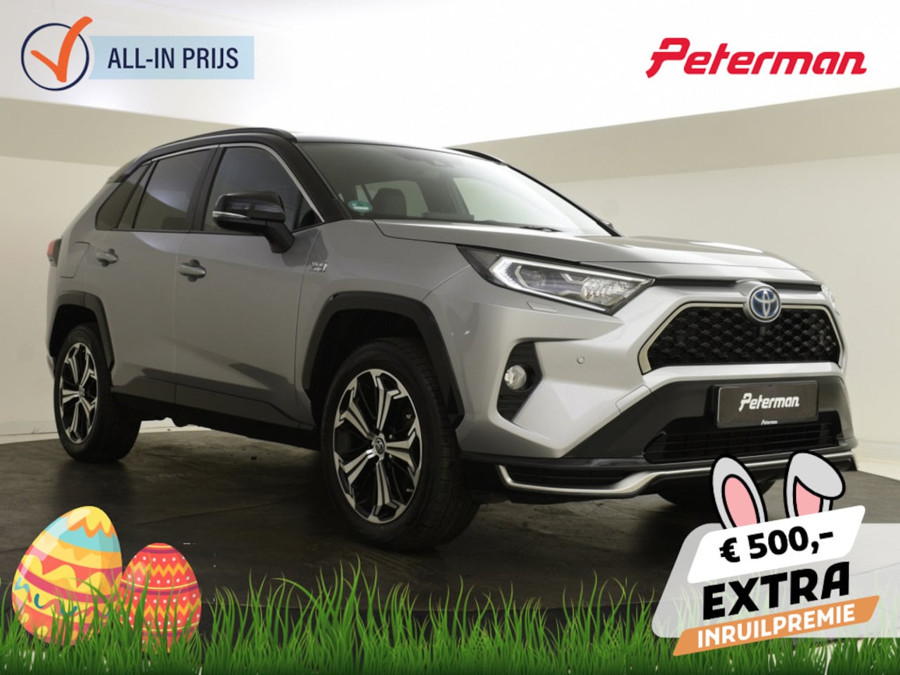 Toyota RAV4 - 2.5 Plug in Hybrid AWD Bi-Tone | JBL | Head-up | 360 Camera | - AutoWereld.nl