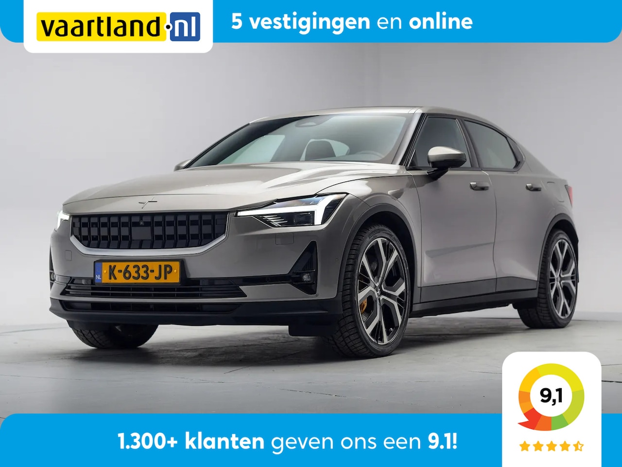 Polestar 2 - Long Range 408pk Performance Pack 78kWh 3-fase [ Panorama Harman/Kardon Trekhaak ] - AutoWereld.nl