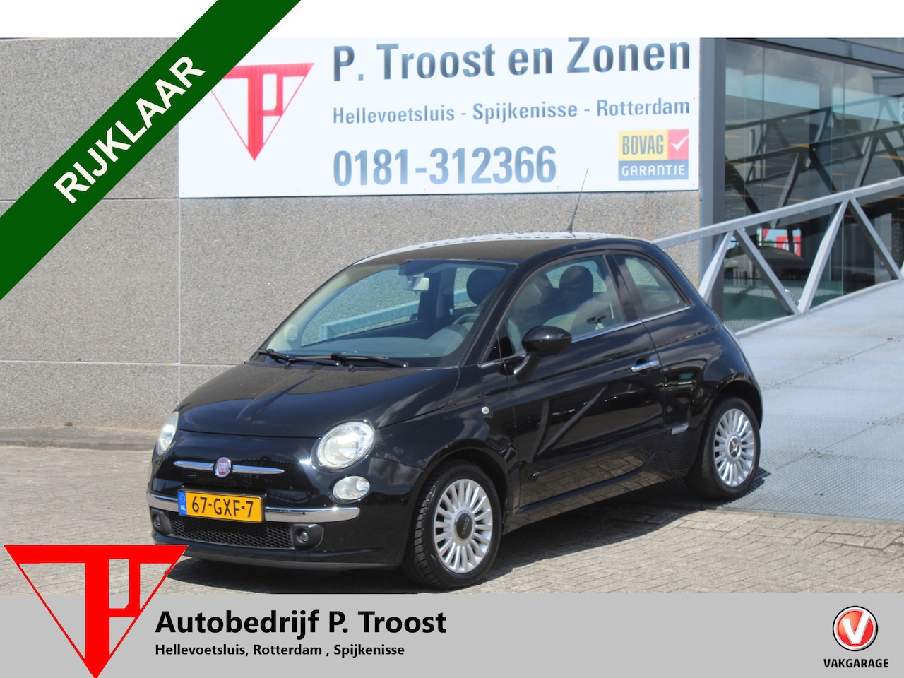 Fiat 500 - 1.2 Lounge Panoramadak/Airco/Radio-CD speler/Multifunctioneel stuurwiel/Bluetooth/15'' Lic - AutoWereld.nl