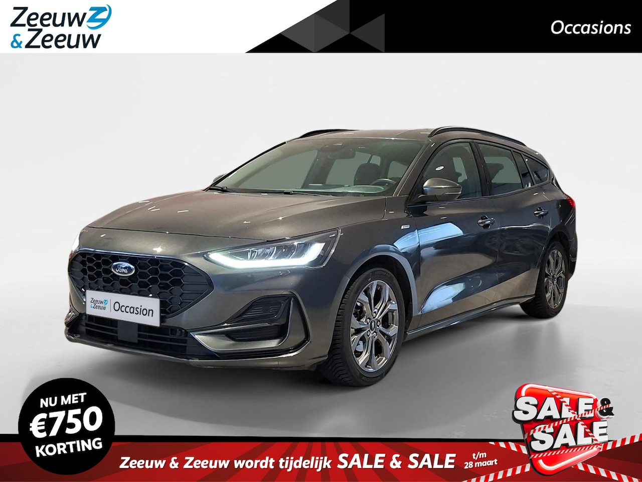 Ford Focus Wagon - 1.0 EcoBoost Hybrid ST-Line 125pk automaat | 1500 kg Aanhanggewicht | Navigatie | Cruise c - AutoWereld.nl