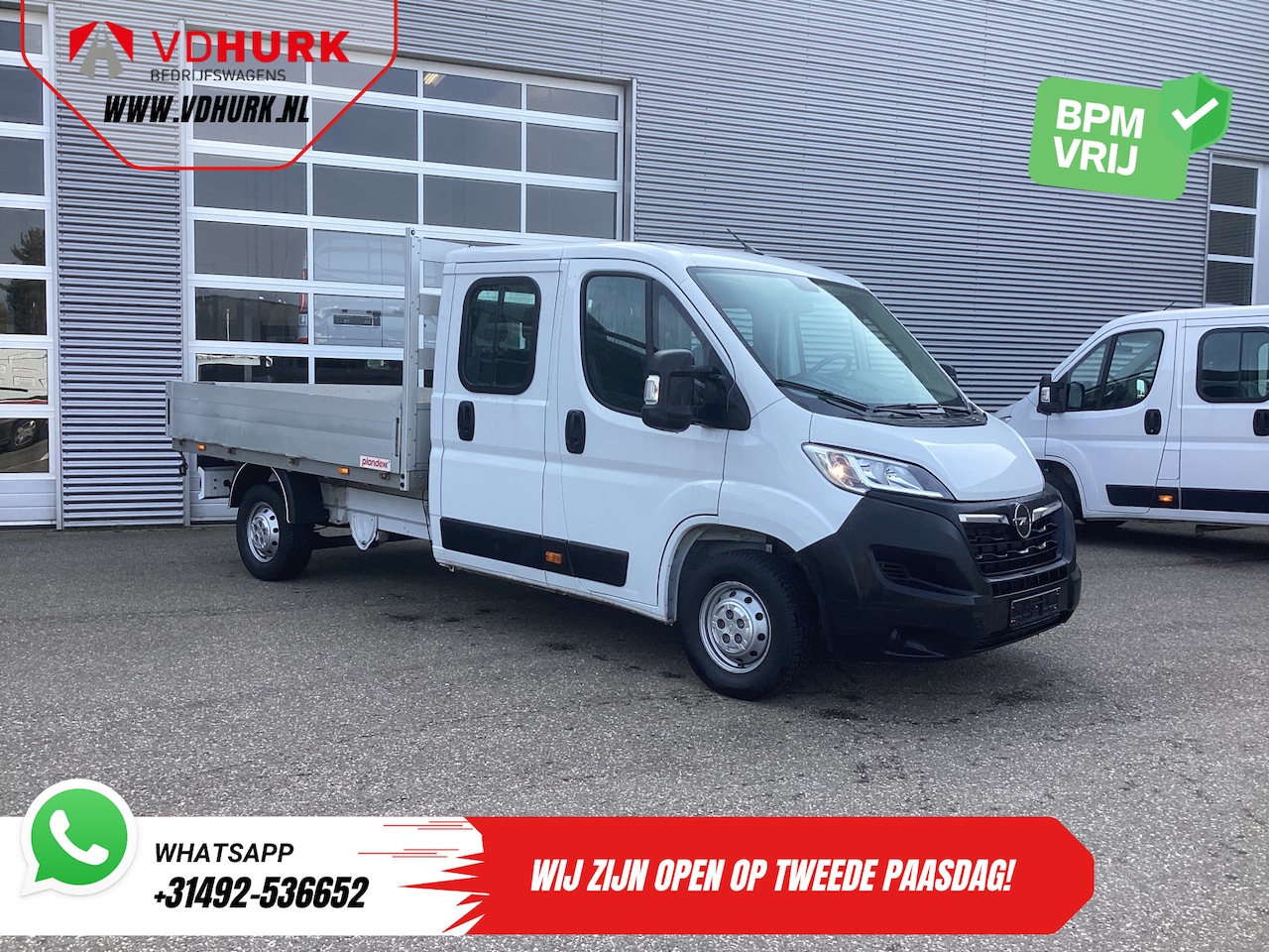 Opel Movano - 2.2 140 pk DC Dubbel Cabine Open Laadbak/ 7 Pers./ 2.5t Trekverm./ Cruise/ Airco/ 288x215x - AutoWereld.nl