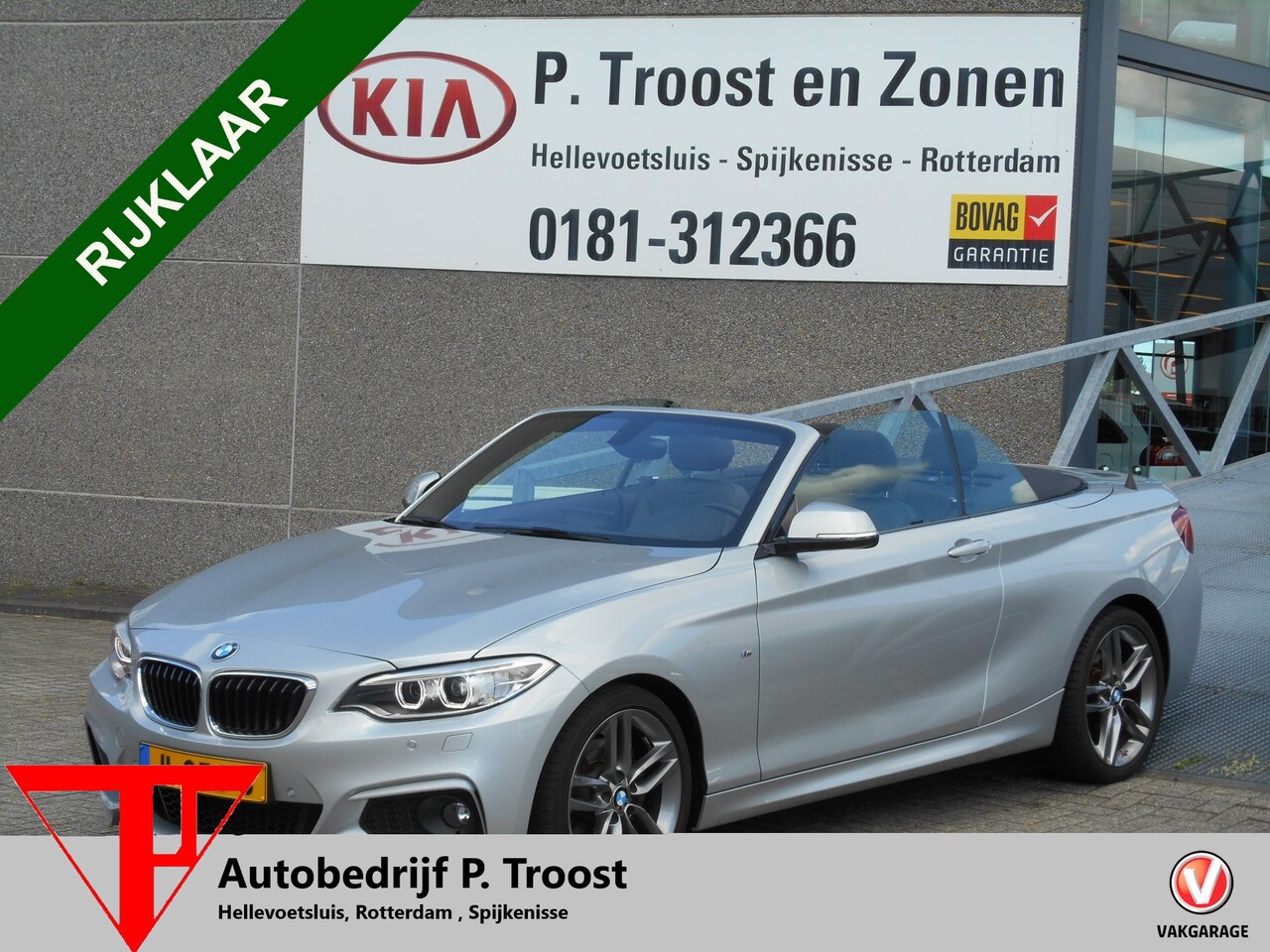 BMW 2-serie Cabrio - 220I AUTOMAAT M-pakket NL auto/Navigatie/Lederen bekleding/Stoelverwarming/Led dagrijverli - AutoWereld.nl