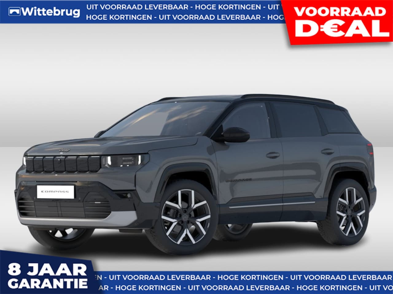 Jeep Compass - First Edition 74 kWh VOORRAAD! - PANORAMDAK - 8 JAAR GARANTIE - AutoWereld.nl