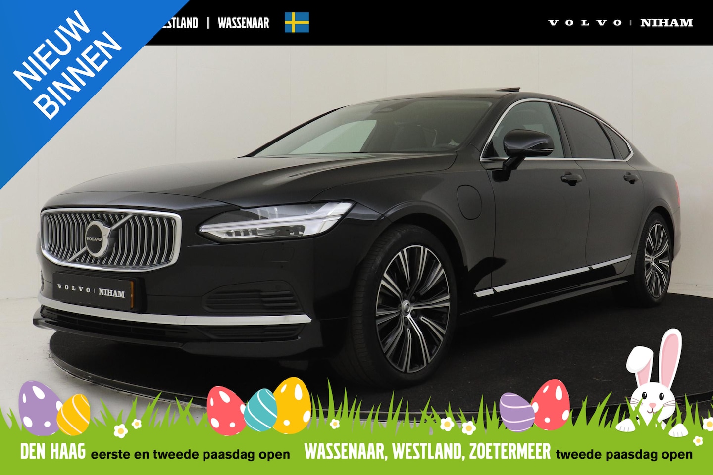 Volvo S90 - T8 PLUG-IN HYBRID AWD PLUS BRIGHT -PANO.DAK|HARMAN/KARDON|CAMERA|POWER-SEATS|ADAP.LED|VERW - AutoWereld.nl
