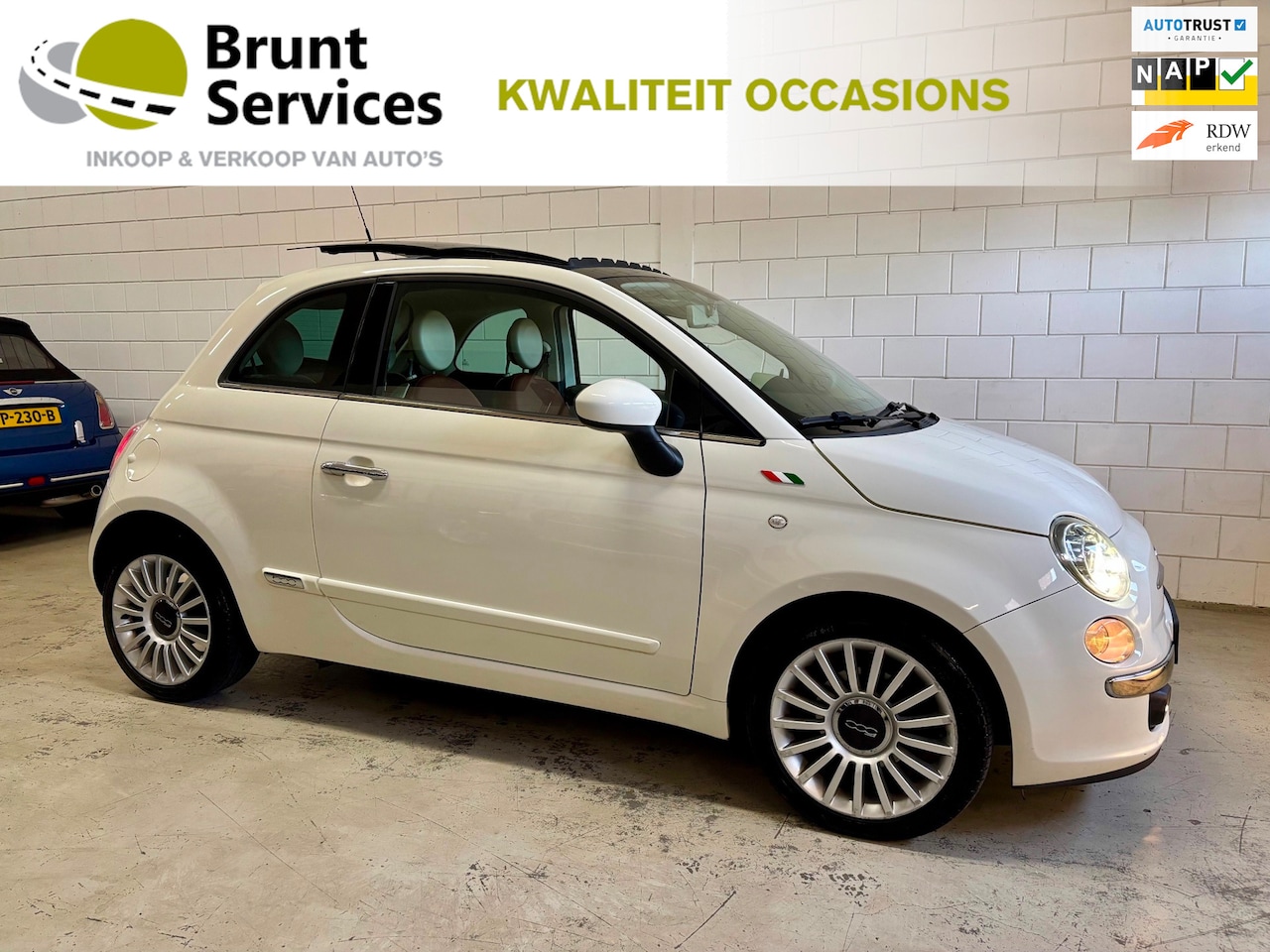 Fiat 500 - 0.9 TwinAir Lounge|Elek.Panodak|Clima|Leer|16inch|Automaat !! - AutoWereld.nl