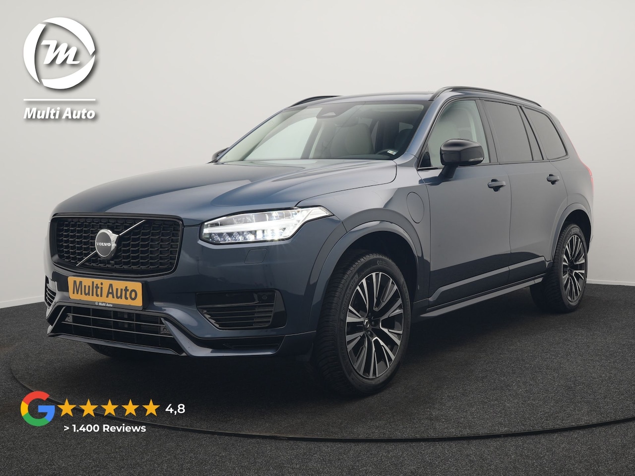 Volvo XC90 - T8 Recharge AWD Plus Dark LONG RANGE 7 Persoons PHEV 455pk Dealer O.H. | Trekhaak Af Fabri - AutoWereld.nl