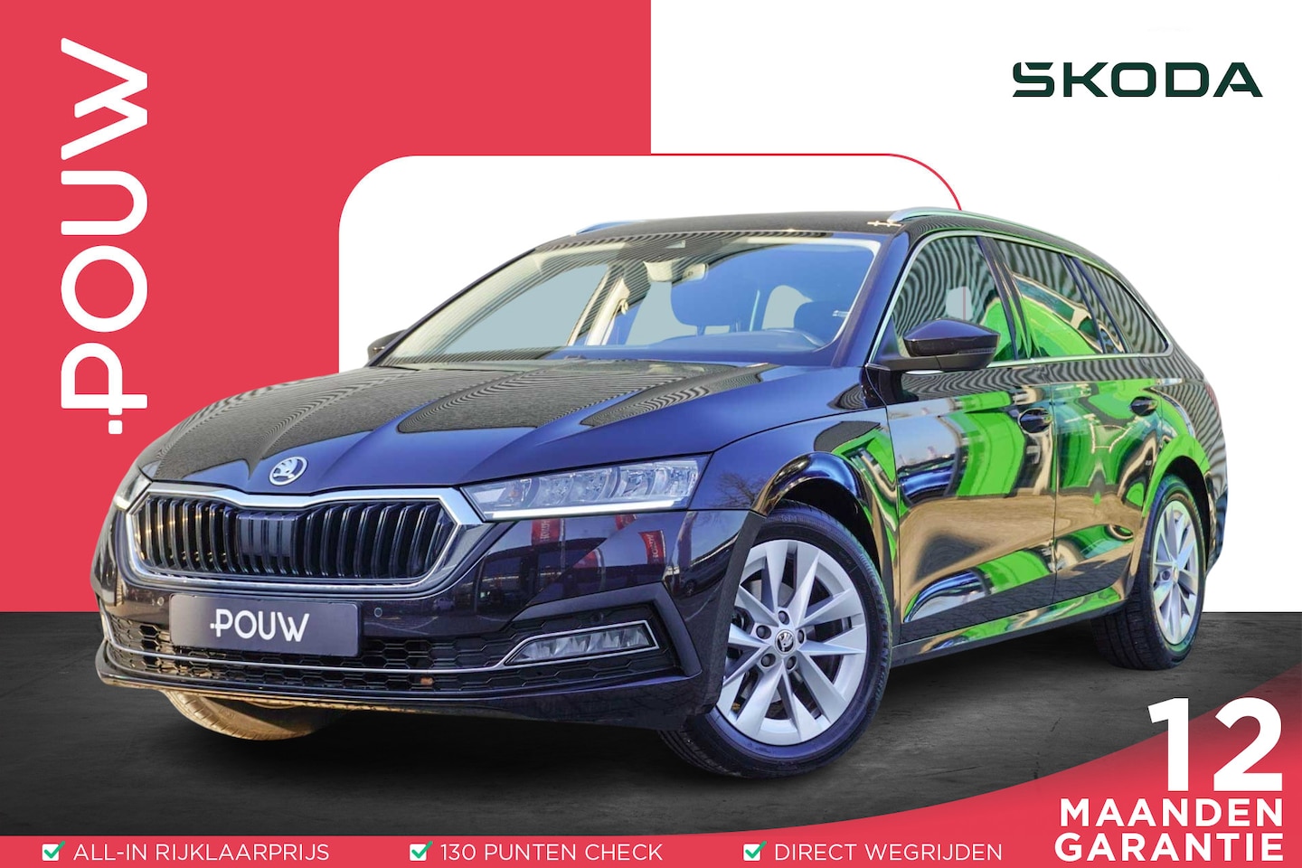 Skoda Octavia Combi - 1.0 TSI 110pk Business Edition | Trekhaak | SmartLink | Navigatie | Climate Control - AutoWereld.nl