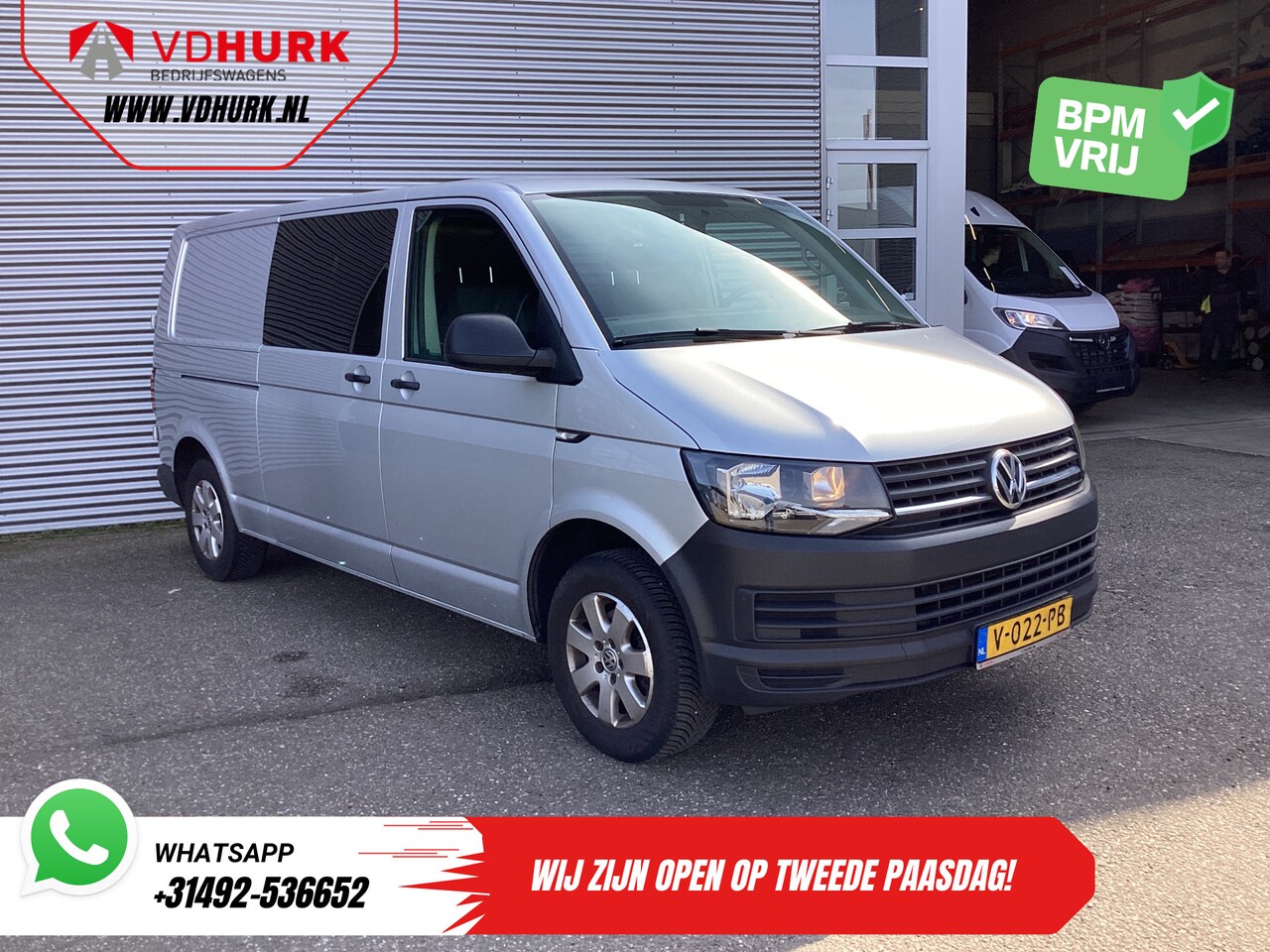 Volkswagen Transporter - 2.0 TDI 150 pk L2 DC Dubbel Cabine EXPORT 2.5t Trekverm./ Airco/ Camera/ Cruise/ 16”LMV/ T - AutoWereld.nl