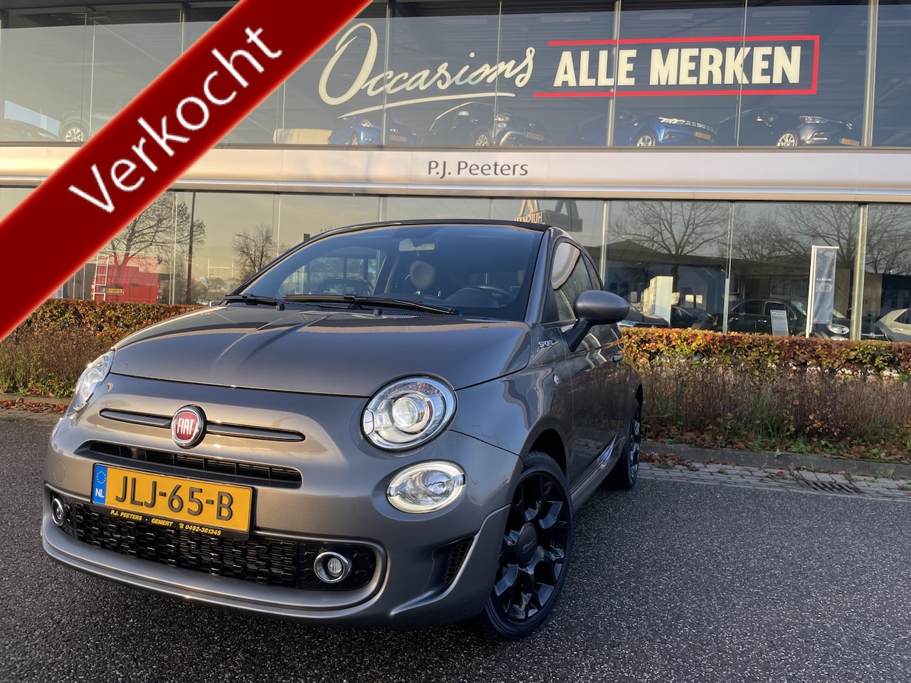 Fiat 500 C - 1.0 Hybrid sport Airco - Cruise control - Open dak - Parkeersensoren achter - Stoelverwarm - AutoWereld.nl