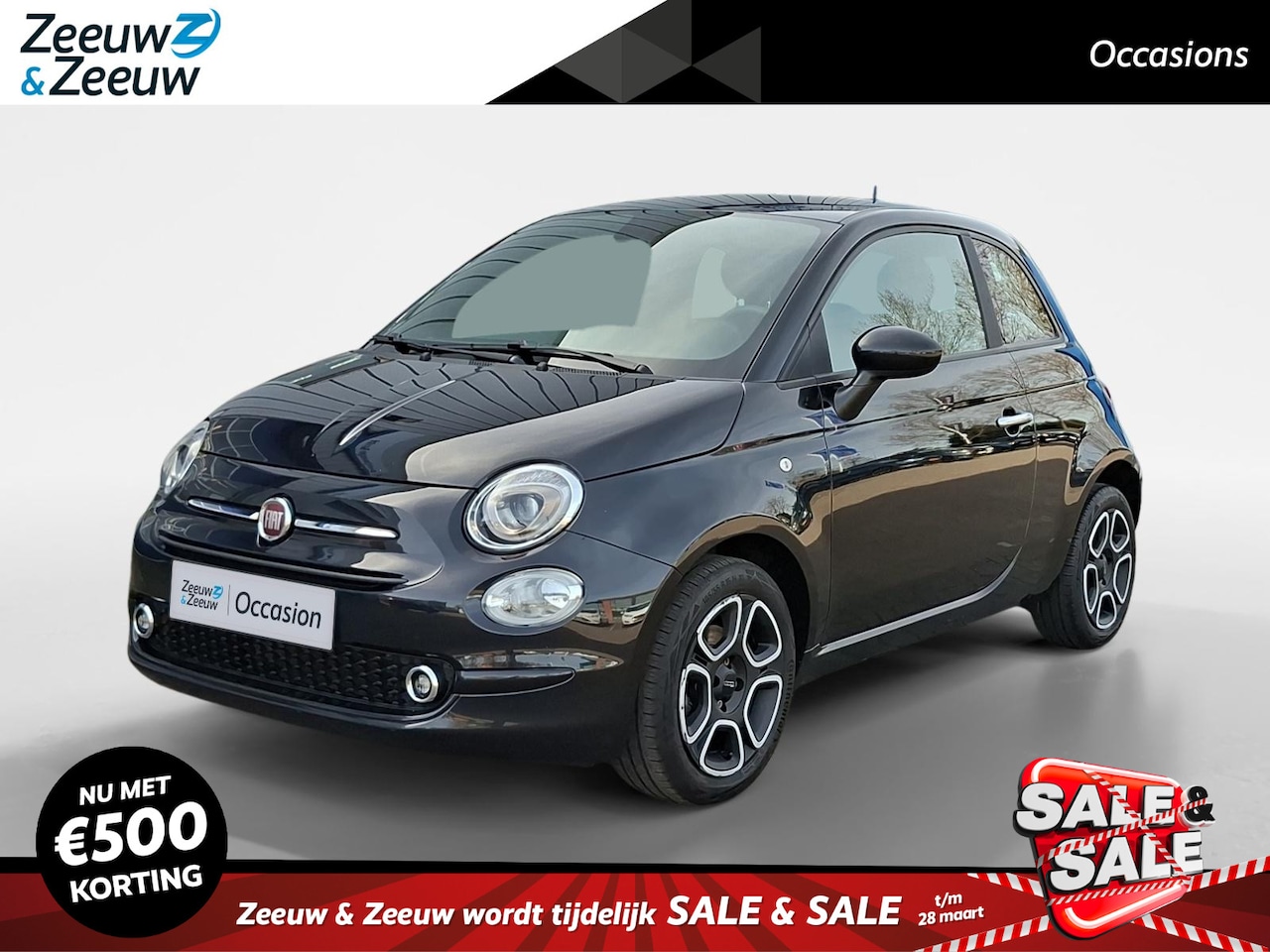 Fiat 500 - Club | 1.0 Hybrid | Tech Pack | airco (automatisch) | Apple Carplay / Android Auto | Regen - AutoWereld.nl
