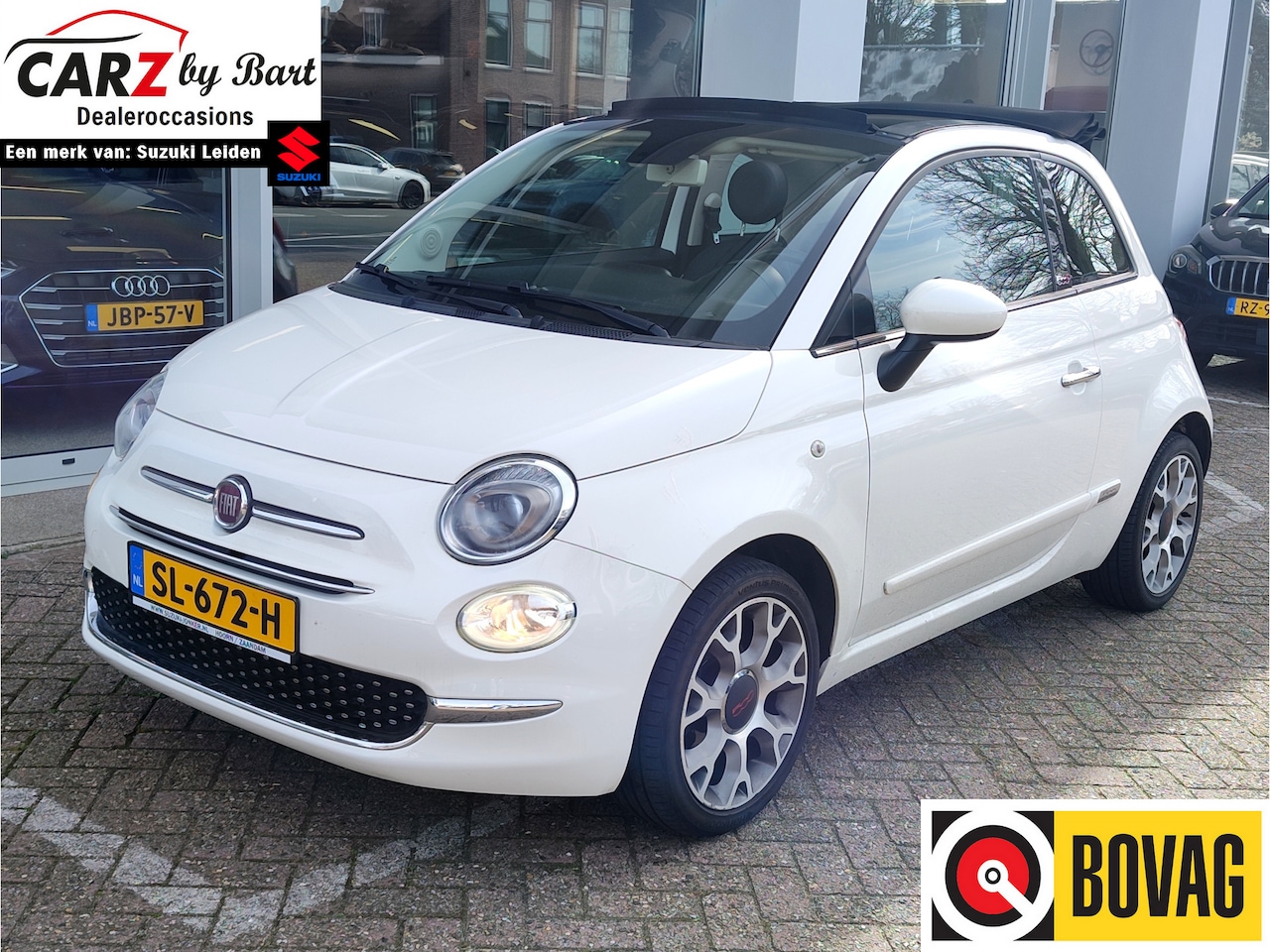 Fiat 500 C - 0.9 TWINAIR TURBO LOUNGE Leder | Cruise | Navi | Carplay/Android - AutoWereld.nl