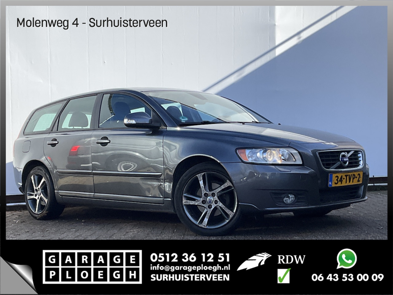 Volvo V50 - 1.6 D2 S/S Limited Edition Leer Navi Stoelverw. Trekhaak - AutoWereld.nl