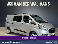 Ford Transit Custom - 2.0 TDCI 131pk L2H1 Dubbele Cabine Euro6 Airco | 6-Zits | LED | Cruisecontrol | Verwarmde