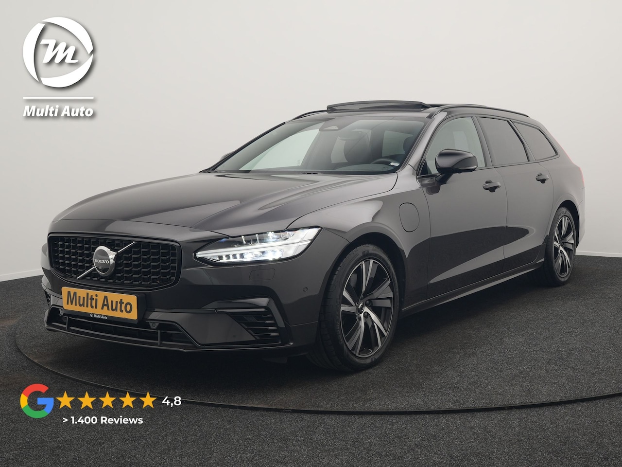 Volvo V90 - T6 AWD Ultimate Dark PHEV 350pk Dealer O.H. | Panodak | Head Up | 360 Camera | Adaptive Cr - AutoWereld.nl
