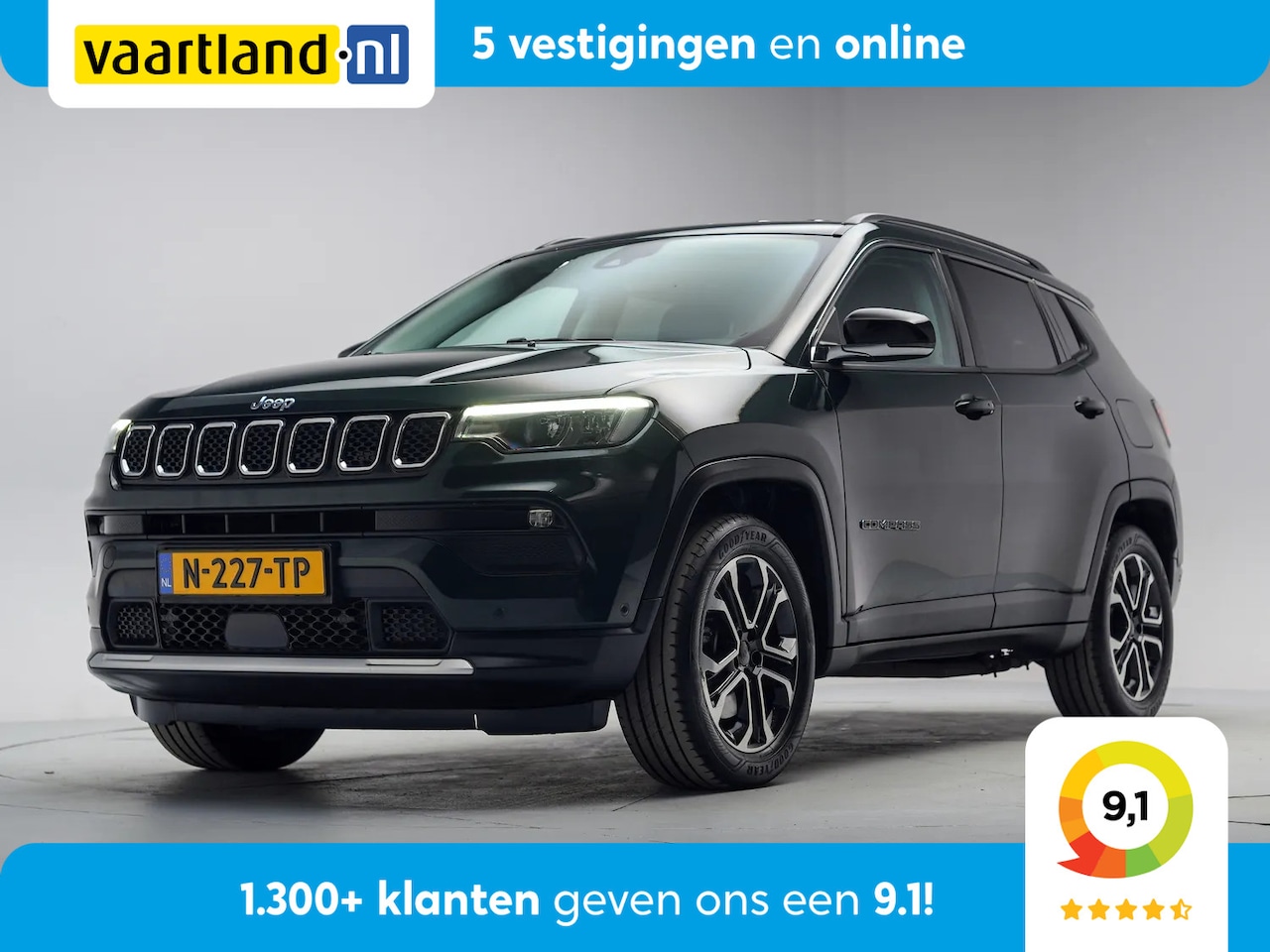 Jeep Compass - 4xe 190 Plug-in Hybrid Electric Limited [ LED Half-leder Navi Camera ] - AutoWereld.nl
