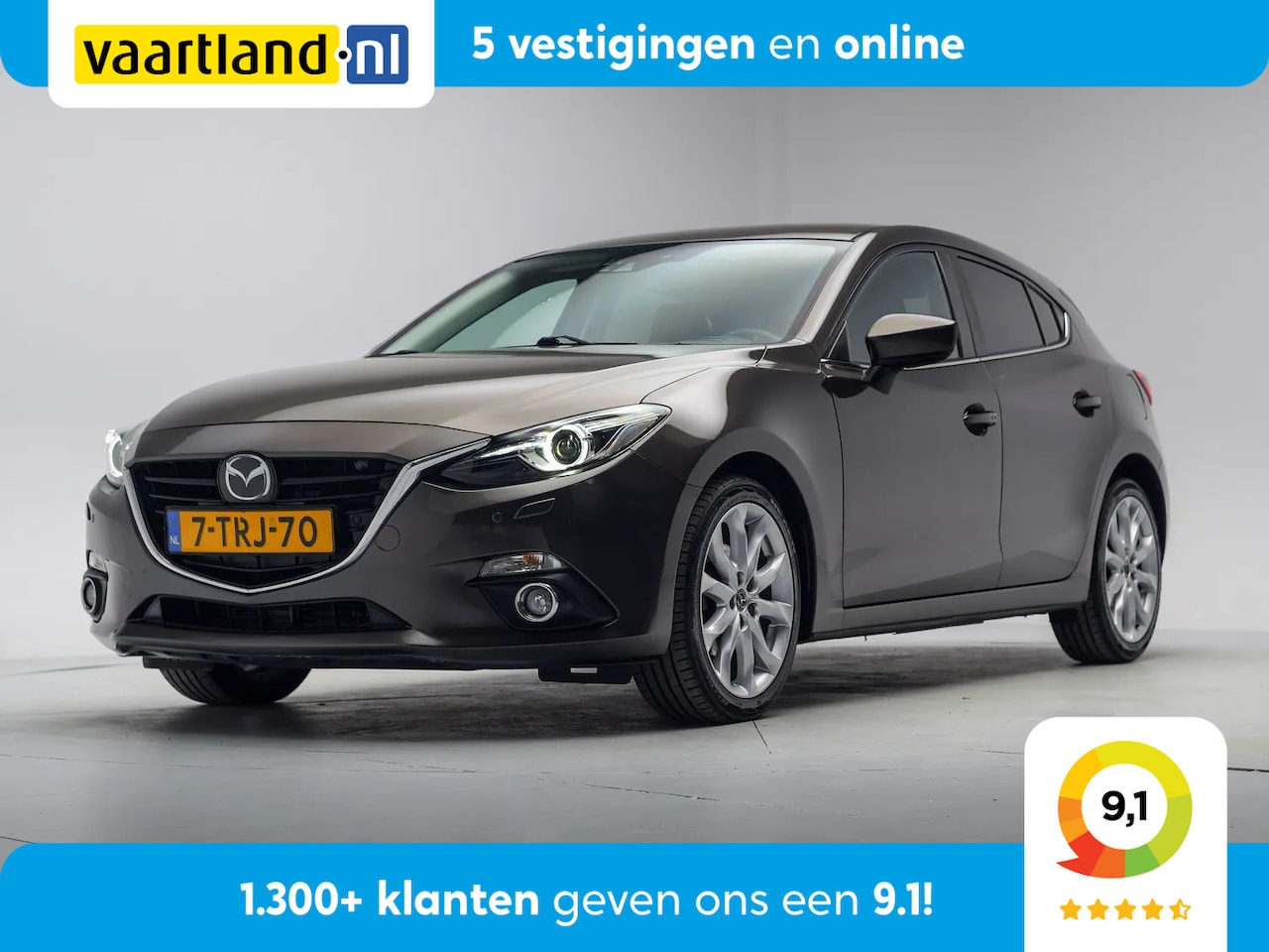 Mazda 3 - 2.0 HP GT-M [ Clima Navi Cruise Airco Leder Stoelverwarming ] - AutoWereld.nl