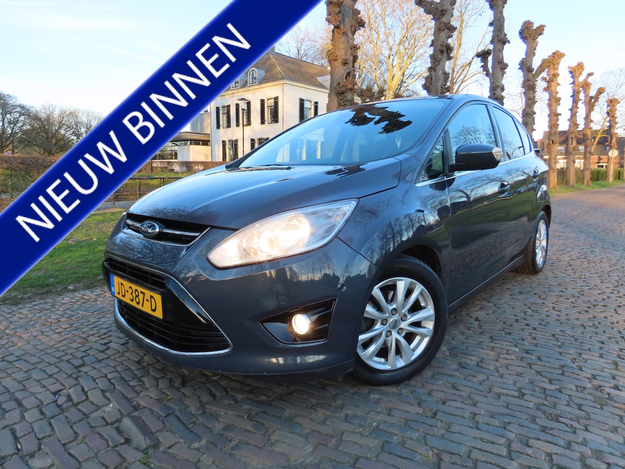 Ford C-Max - 1.0 Titanium Ecc Cruisecontrol Navigatie Parkassist Keyless Lm Velgen 6 Bak Trekhaak - AutoWereld.nl