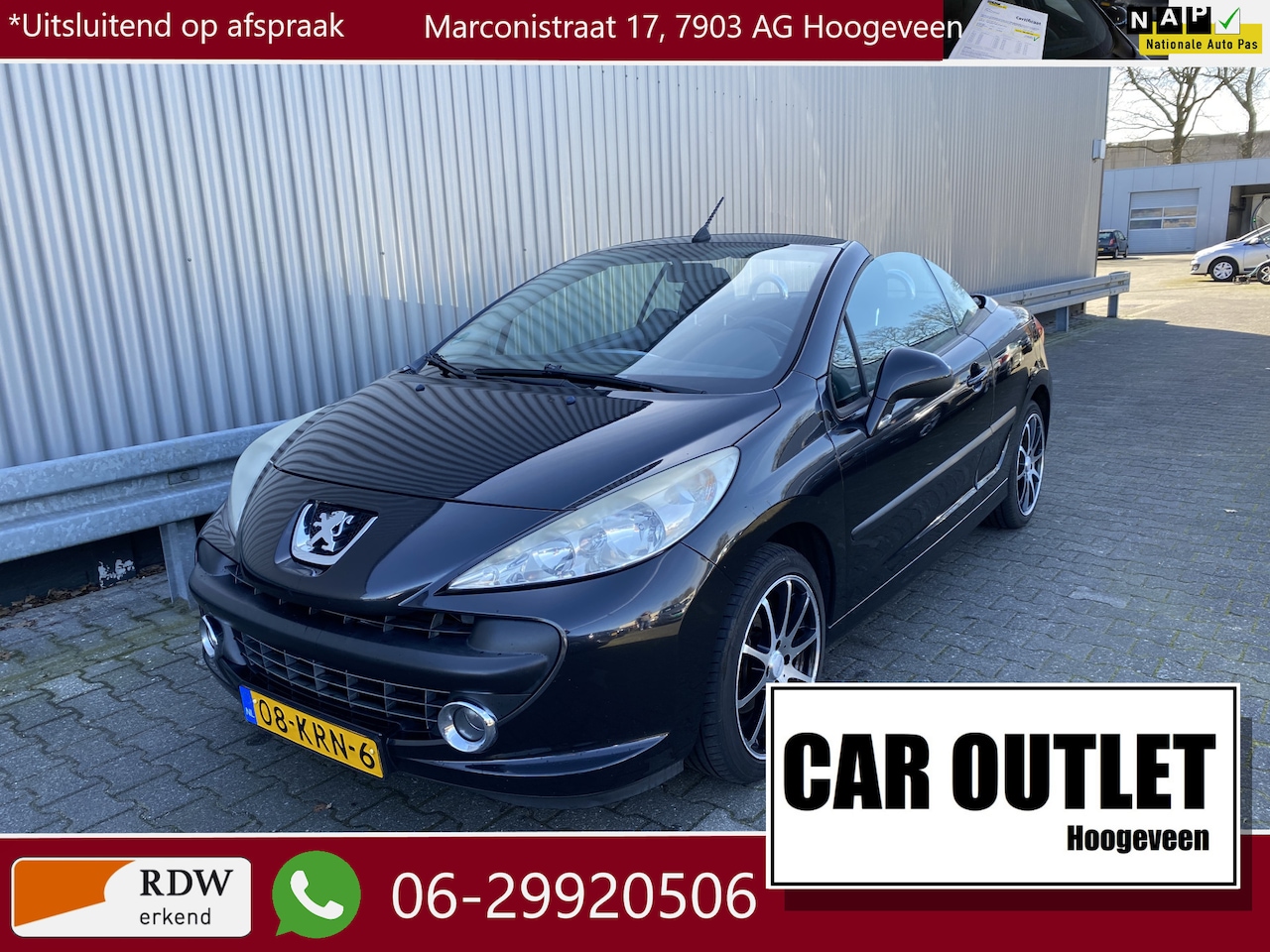 Peugeot 207 CC - 1.6 VTi met Windscherm en Licht Metaal, Historie aanwezig, – Inruil Mogelijk – - AutoWereld.nl