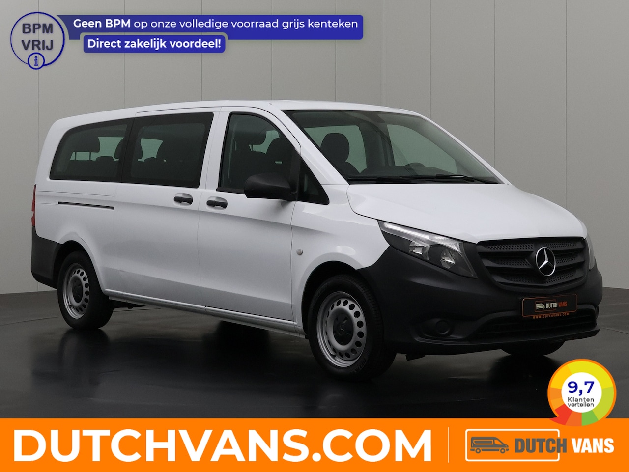 Mercedes-Benz Vito - Automaat Personenbus | 9-Persoons | Extra Lang | Prijs incl BTW € 26499,-- | Airco | Cruis - AutoWereld.nl