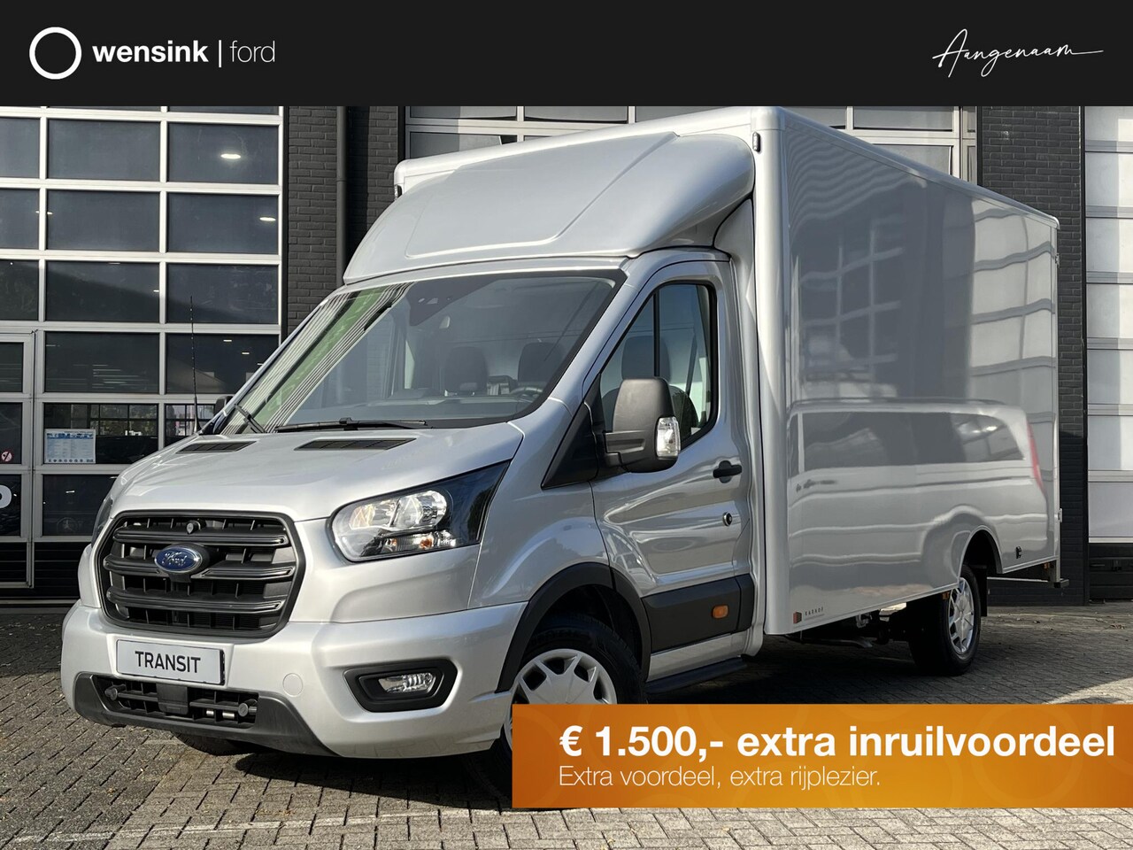 Ford Transit - 350 170pk L4H1 Skeletal Bakwagen! Airco / Cruise control / Karhof Gesloten Bak + Deuren / - AutoWereld.nl