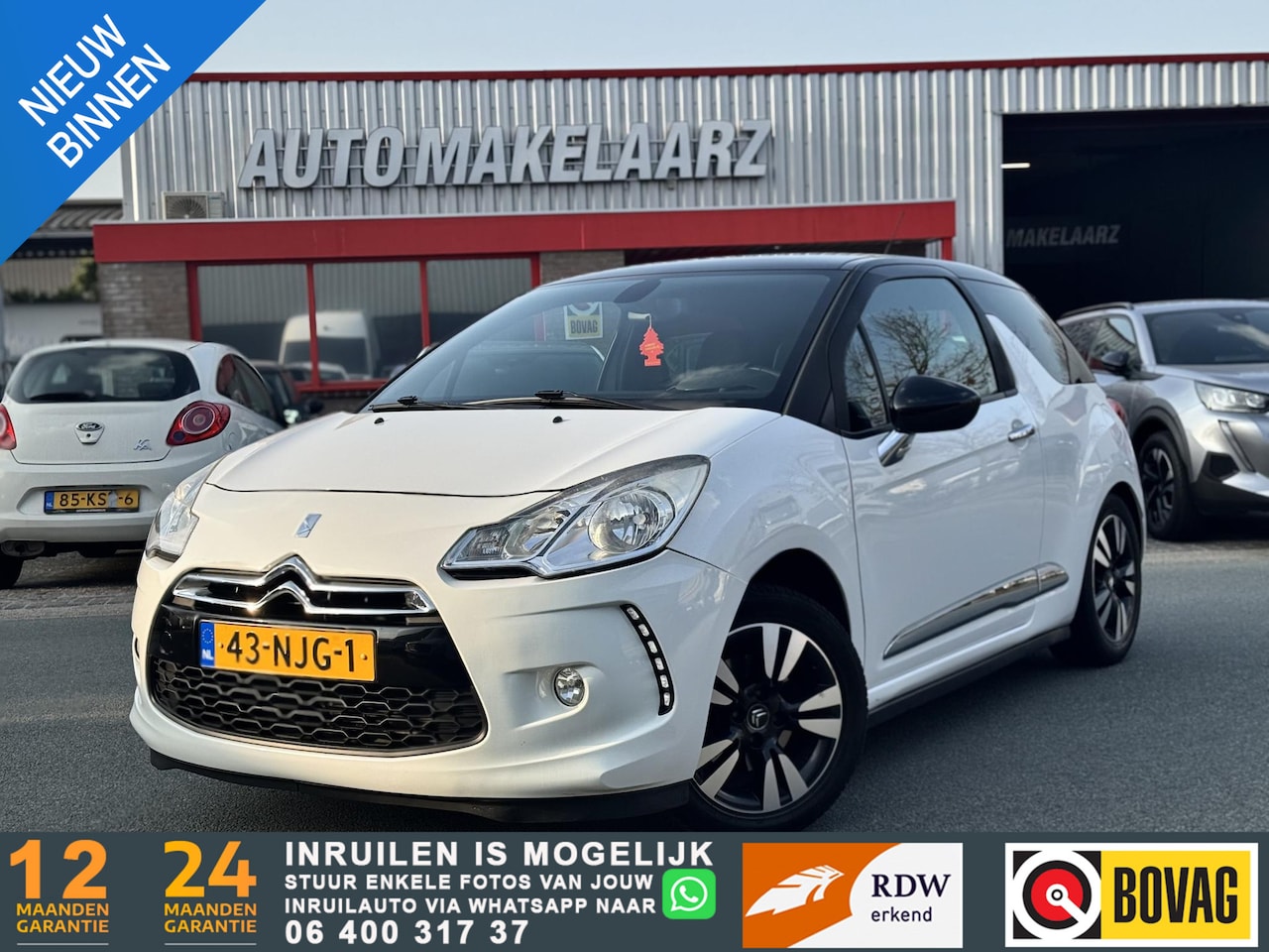 Citroën DS3 - 1.6 So Chic in White NAP Auto - AutoWereld.nl