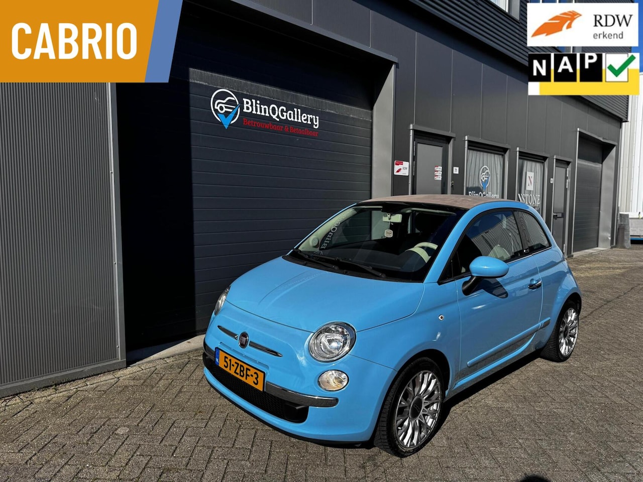 Fiat 500 - 0.9 TwinAir Lounge | Cabrio | Sensors | Leer - AutoWereld.nl