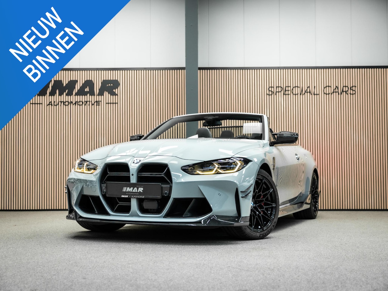 BMW 4-serie Cabrio - M4 xDrive Competition | Carbon Performance Pack | Yellow DRL'S | Brooklyn Grau | Stuurverw - AutoWereld.nl