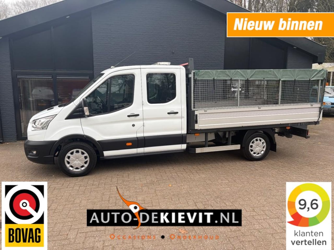 Ford Transit - 350 2.0 L4H1 open laadbak 7 persoons - AutoWereld.nl
