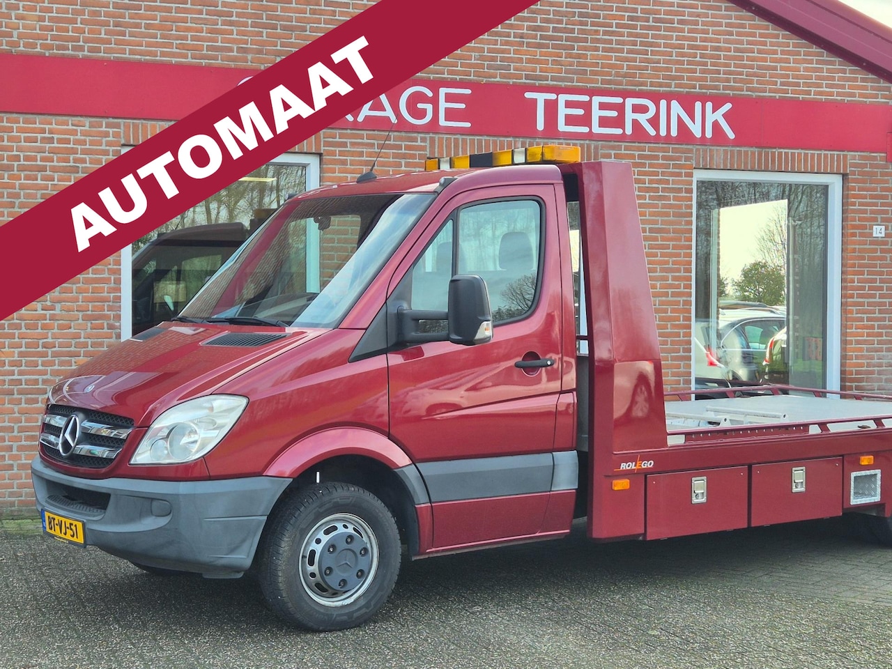 Mercedes-Benz Sprinter - 515CDI Autotransporter 150PK AUTOMAAT airco, cruise, luchtvering, lier, trekhaak, zwaailic - AutoWereld.nl