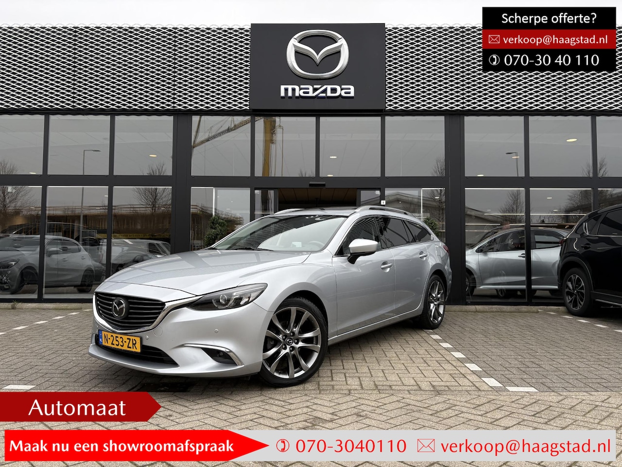 Mazda 6 Sportbreak - 2.5 SkyActiv-G 192 GT-M Dealer onderhouden / Sunroof / All-Season banden - AutoWereld.nl